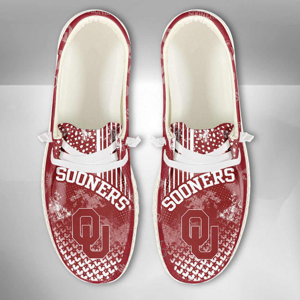 NCAA Oklahoma Sooners Custom Name Hey Dude Shoes 03 M7
