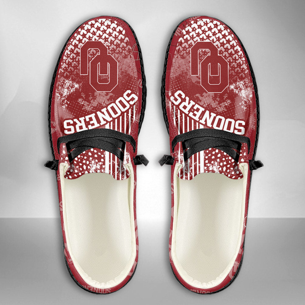 NCAA Oklahoma Sooners Custom Name Hey Dude Shoes 03 M7