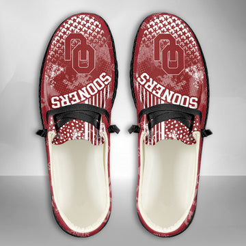 NCAA Oklahoma Sooners Custom Name Hey Dude Shoes 03 M7