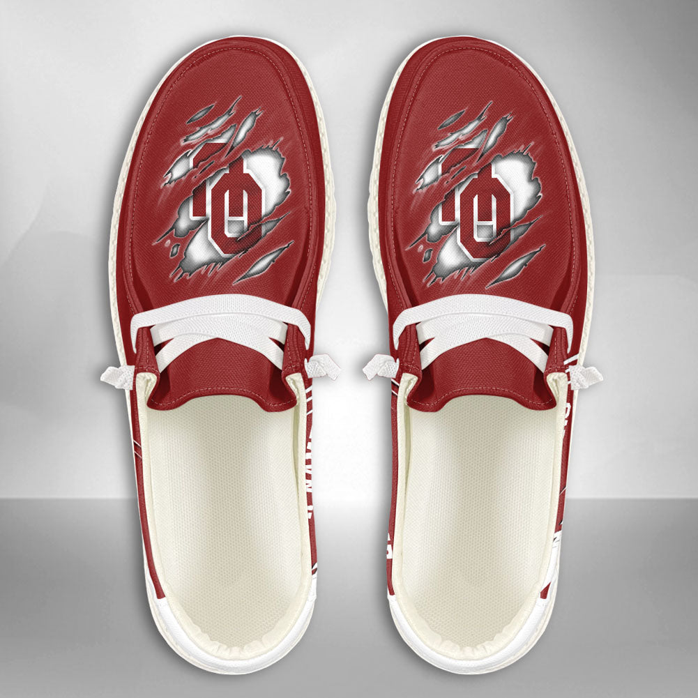 NCAA Oklahoma Sooners Custom Name Hey Dude Shoes 06