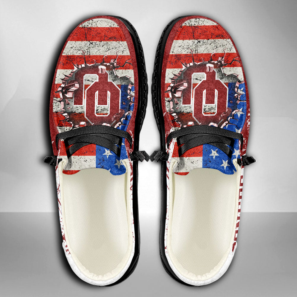 NCAA Oklahoma Sooners Custom Name Hey Dude Shoes 07 M79