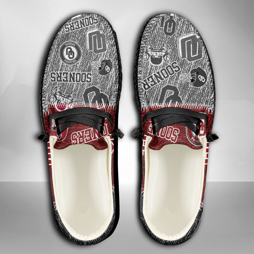 NCAA Oklahoma Sooners Custom Name Hey Dude Shoes 08 M79