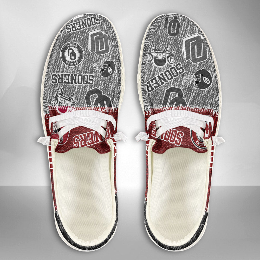 NCAA Oklahoma Sooners Custom Name Hey Dude Shoes 08 M79