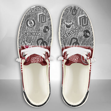 NCAA Oklahoma Sooners Custom Name Hey Dude Shoes 08 M79