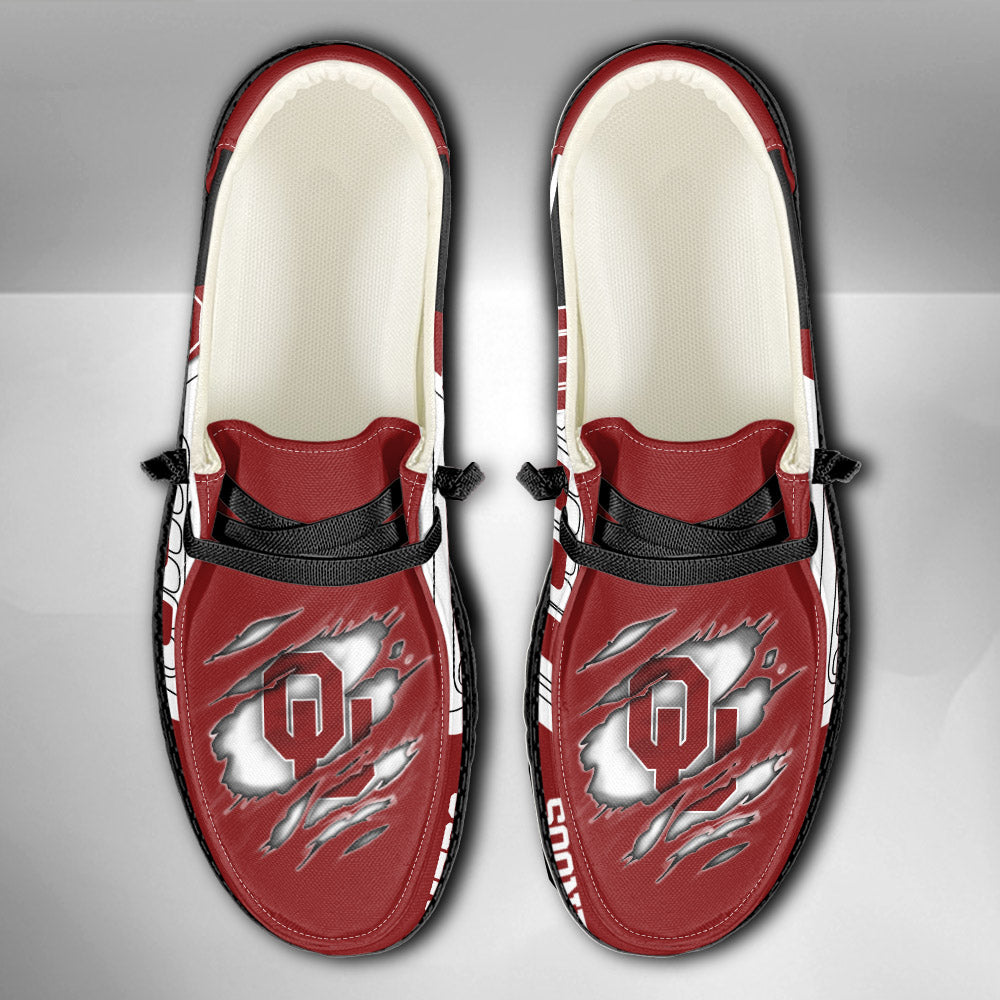 NCAA Oklahoma Sooners Custom Name Hey Dude Shoes 11 M79