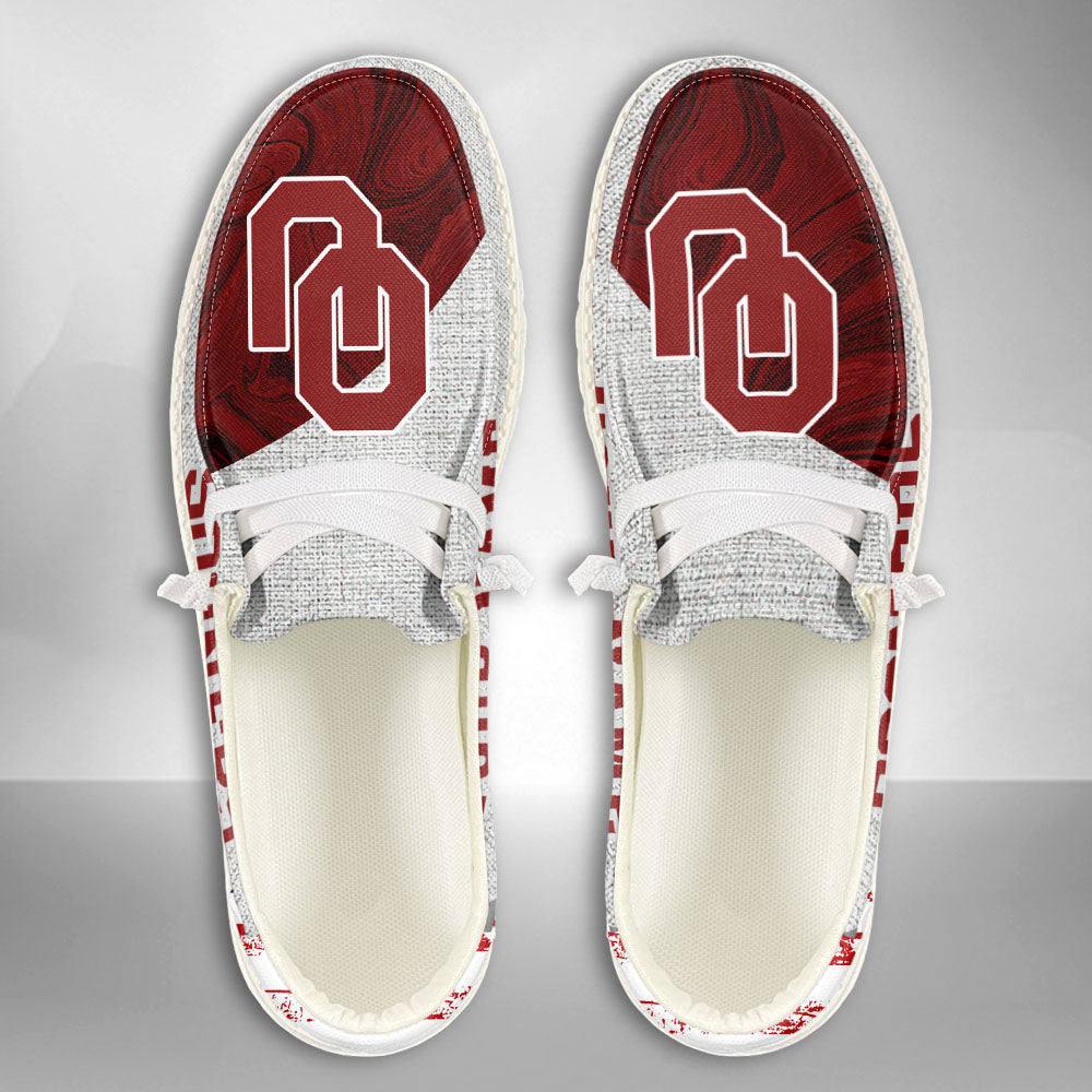 NCAA Oklahoma Sooners Custom Name Hey Dude Shoes 13 M79
