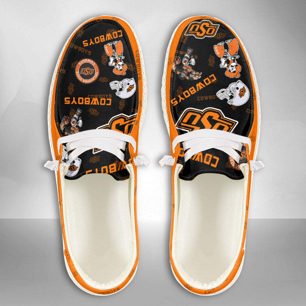 NCAA Oklahoma State Cowboys Custom Name Hey Dude Shoes 01 M7