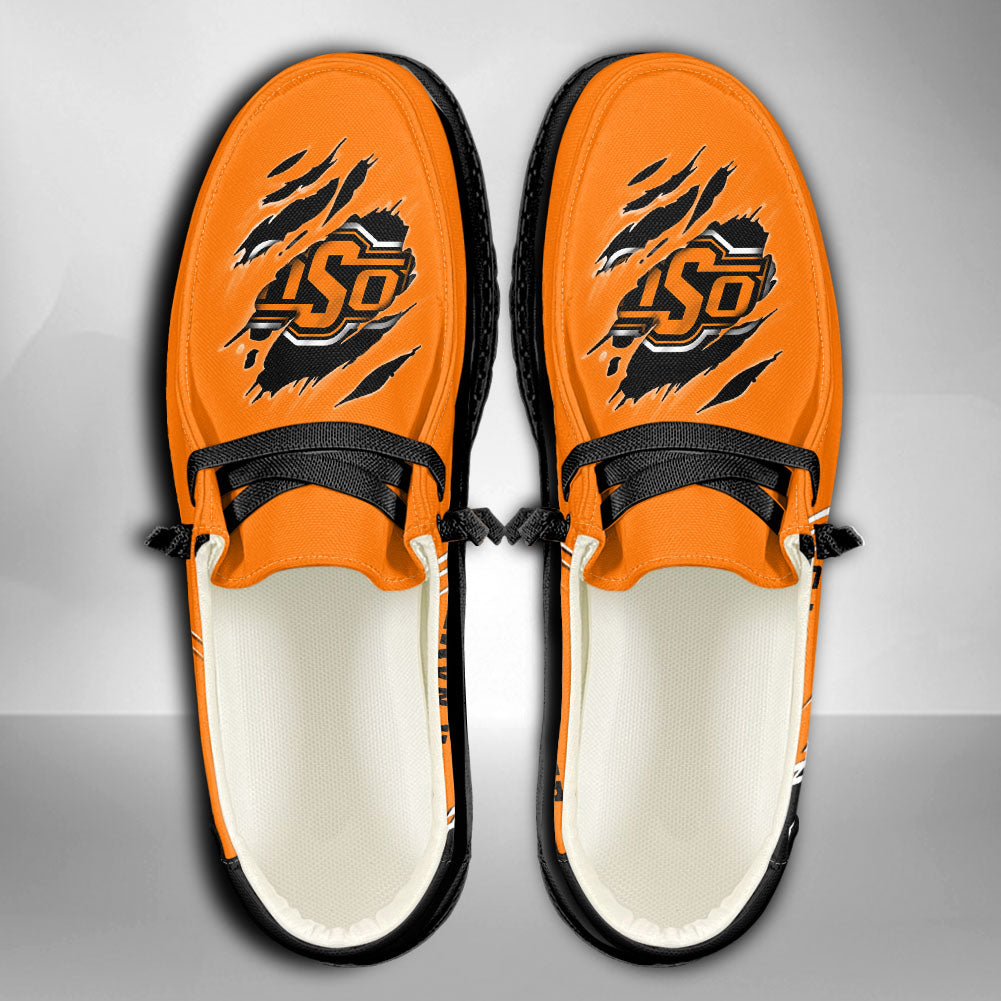 NCAA Oklahoma State Cowboys Custom Name Hey Dude Shoes 06 M7
