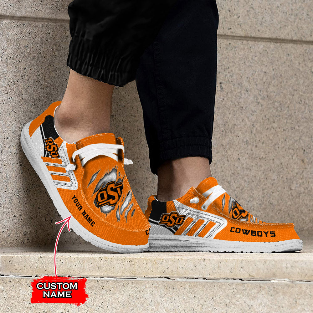 NCAA Oklahoma State Cowboys Custom Name Hey Dude Shoes 07 M7