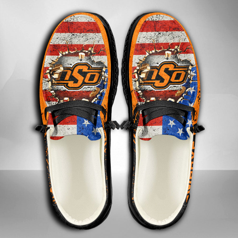 NCAA Oklahoma State Cowboys Custom Name Hey Dude Shoes 07 M79