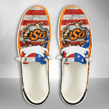 NCAA Oklahoma State Cowboys Custom Name Hey Dude Shoes 07 M79
