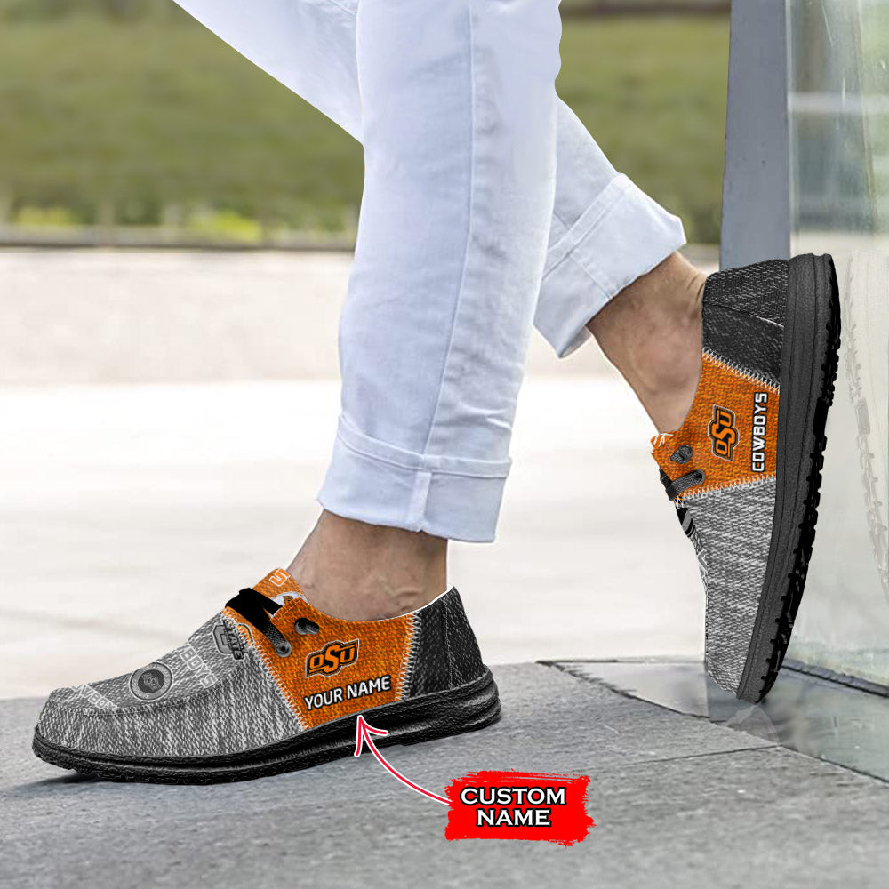 NCAA Oklahoma State Cowboys Custom Name Hey Dude Shoes 08 M79