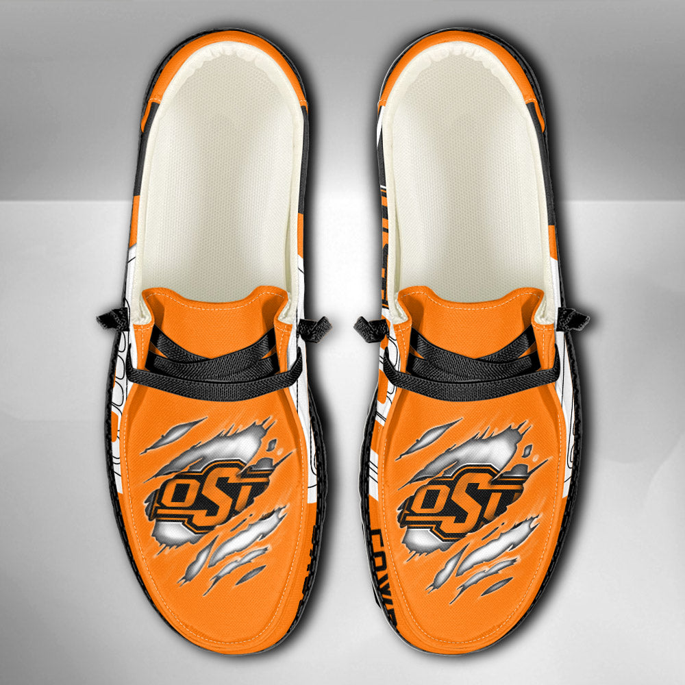 NCAA Oklahoma State Cowboys Custom Name Hey Dude Shoes 11 M79