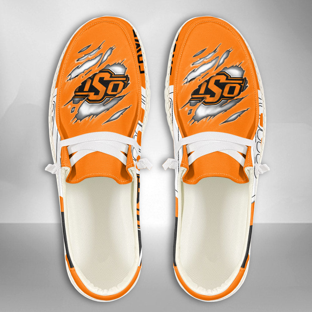 NCAA Oklahoma State Cowboys Custom Name Hey Dude Shoes 11 M79