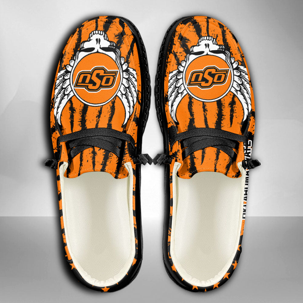 NCAA Oklahoma State Cowboys Custom Name Hey Dude Shoes 12 M79