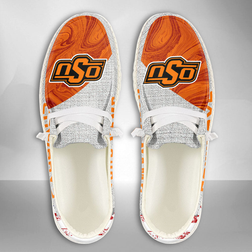 NCAA Oklahoma State Cowboys Custom Name Hey Dude Shoes 13 M79