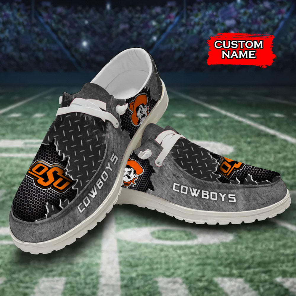 NCAA Oklahoma State Cowboys Custom Name Hey Dude Shoes 15 M79