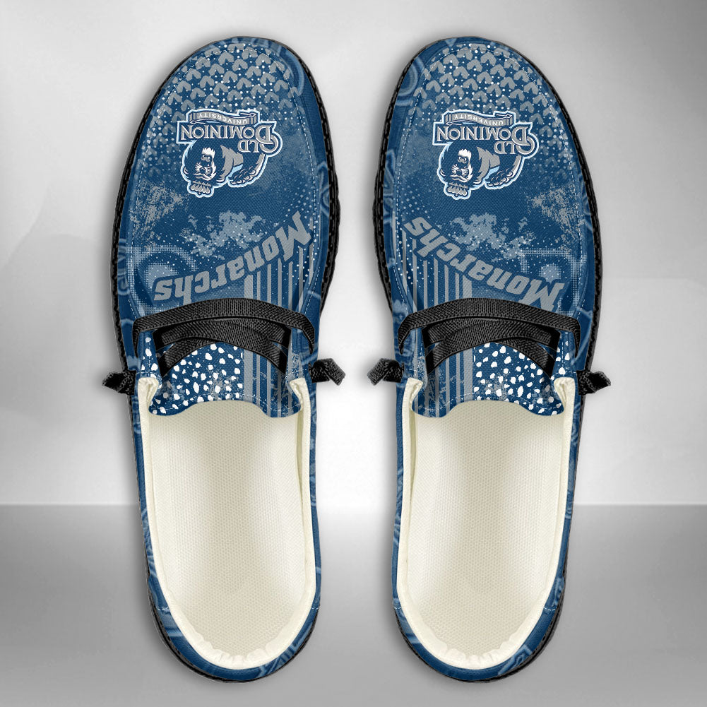 NCAA Old Dominion Monarchs Custom Name Hey Dude Shoes 03 M7