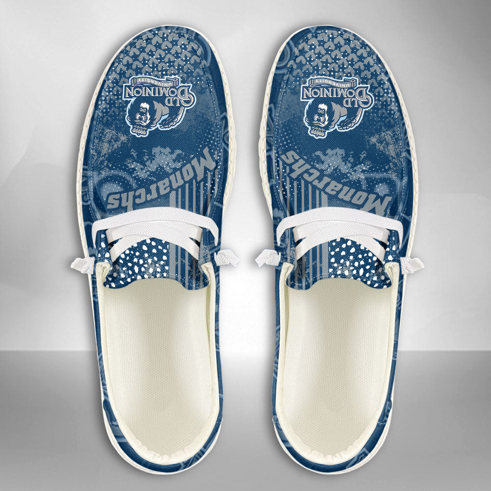 NCAA Old Dominion Monarchs Custom Name Hey Dude Shoes 03 M7