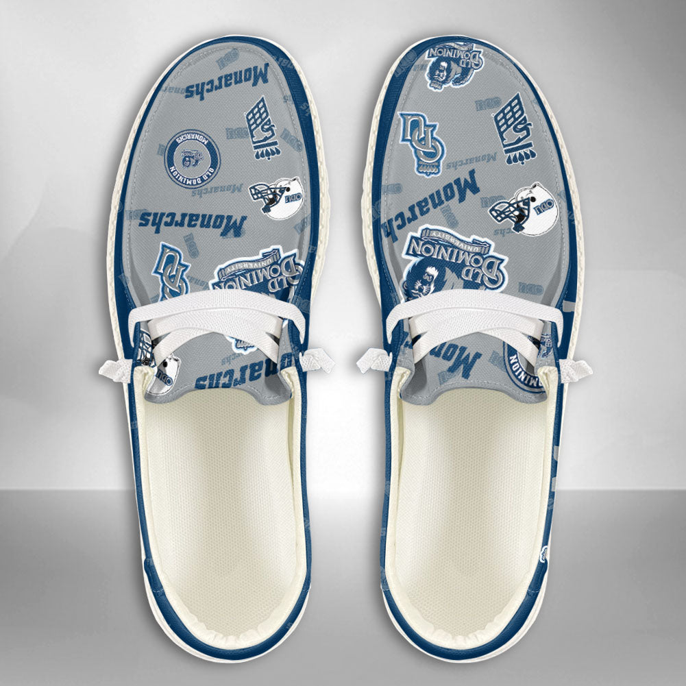 NCAA Old Dominion Monarchs Custom Name Hey Dude Shoes 04 M79