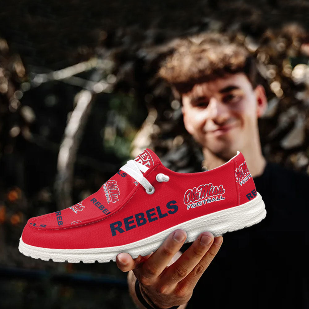 NCAA Ole Miss Rebels - Custom Name Hey Dude Shoes X03