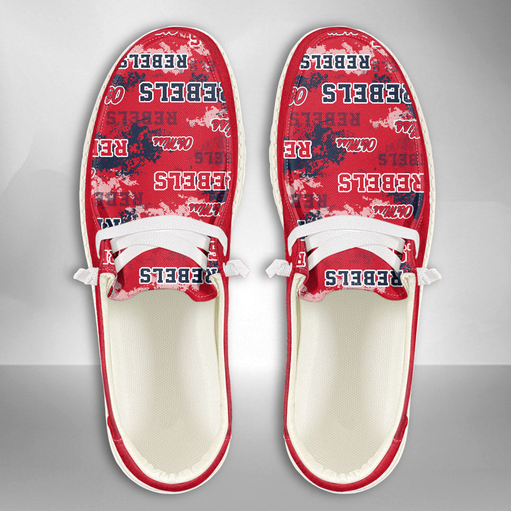 NCAA Ole Miss Rebels Custom Name Hey Dude Shoes 05 M79