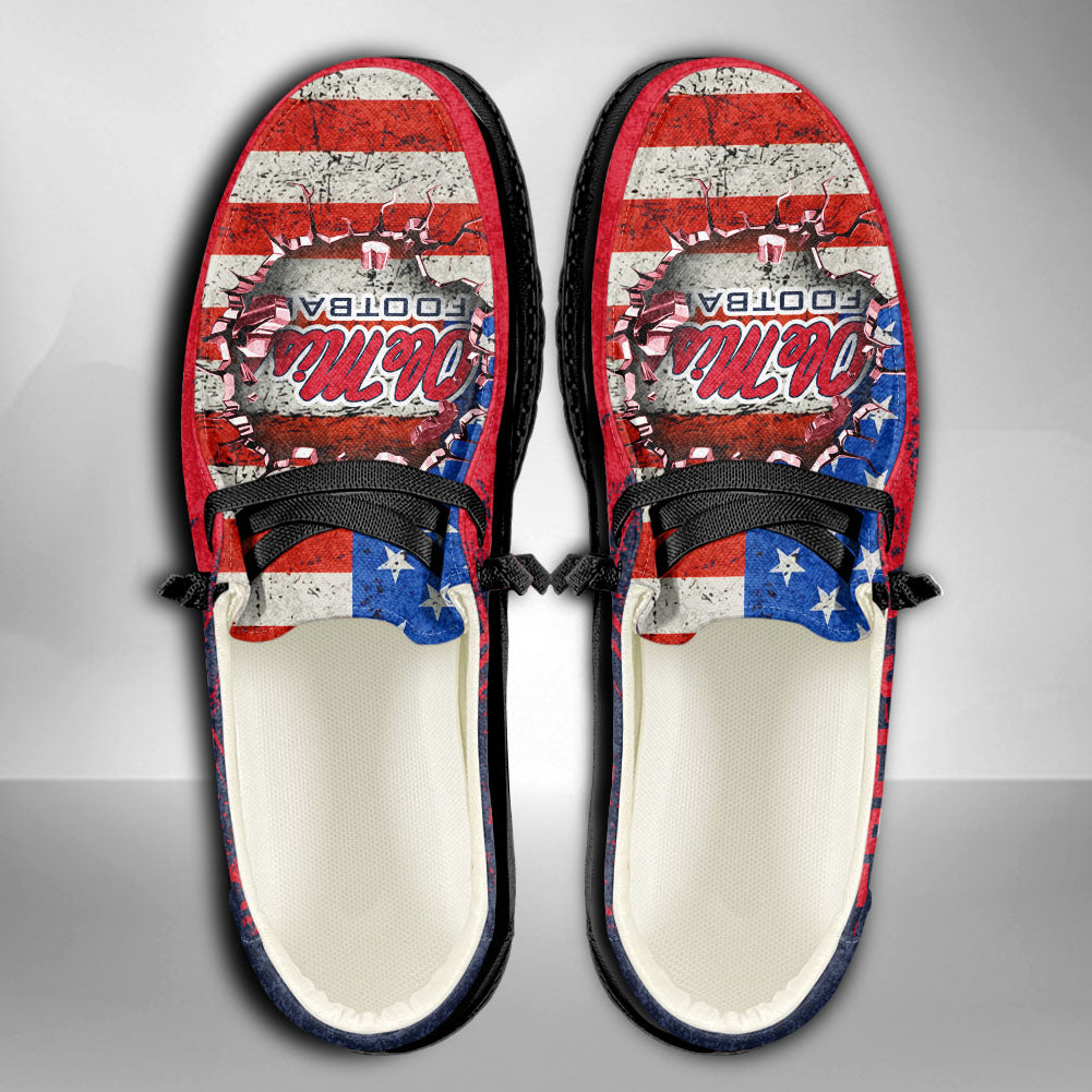NCAA Ole Miss Rebels Custom Name Hey Dude Shoes 07 M79