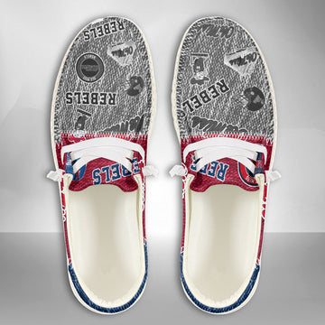NCAA Ole Miss Rebels Custom Name Hey Dude Shoes 08 M79