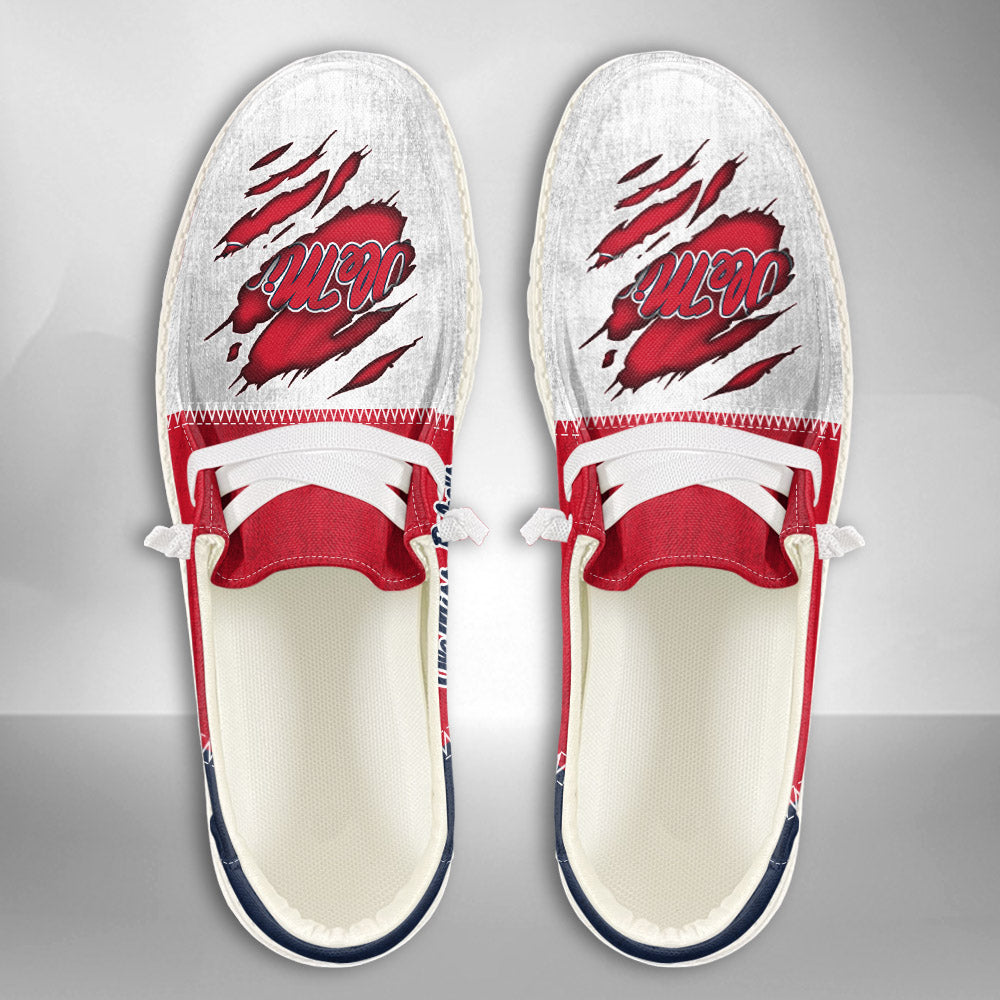 NCAA Ole Miss Rebels Custom Name Hey Dude Shoes 09 M79