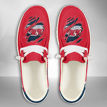 NCAA Ole Miss Rebels Custom Name Hey Dude Shoes 10 M79