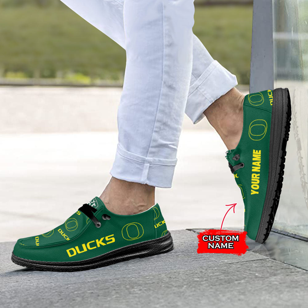 NCAA Oregon Ducks - Custom Name Hey Dude Shoes 02