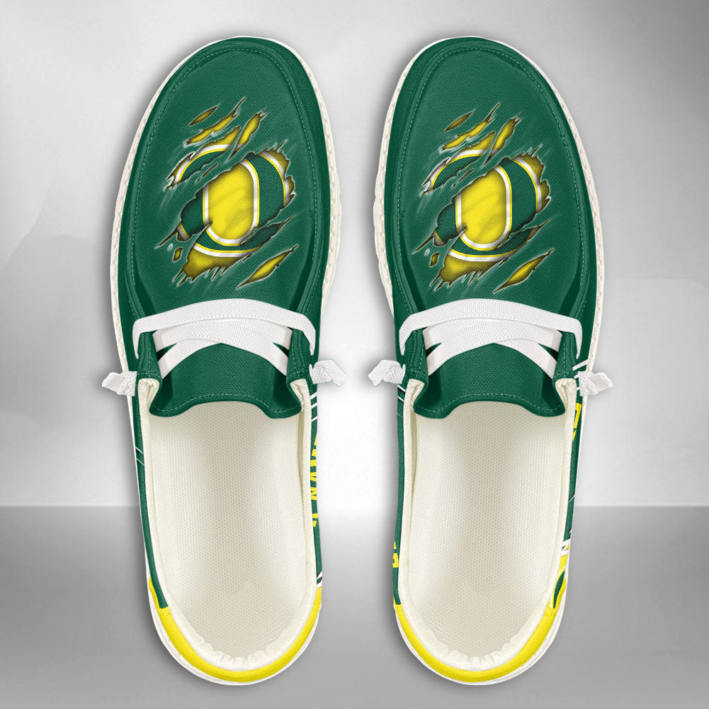 NCAA Oregon Ducks Custom Name Hey Dude Shoes 06