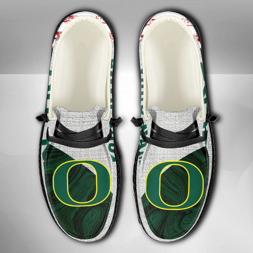 NCAA Oregon Ducks Custom Name Hey Dude Shoes 13 M79