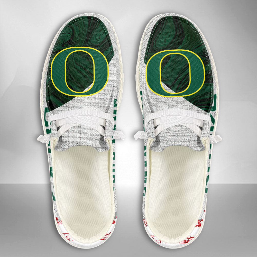 NCAA Oregon Ducks Custom Name Hey Dude Shoes 13 M79
