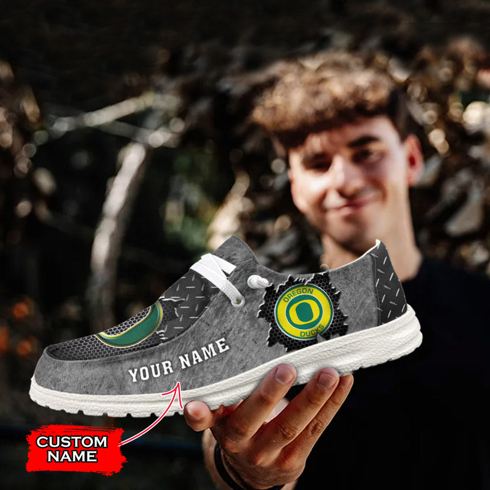 NCAA Oregon Ducks Custom Name Hey Dude Shoes 15 M79