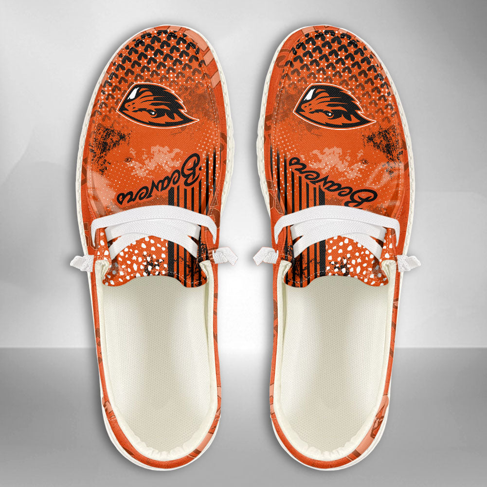 NCAA Oregon State Beavers Custom Name Hey Dude Shoes 03 M7