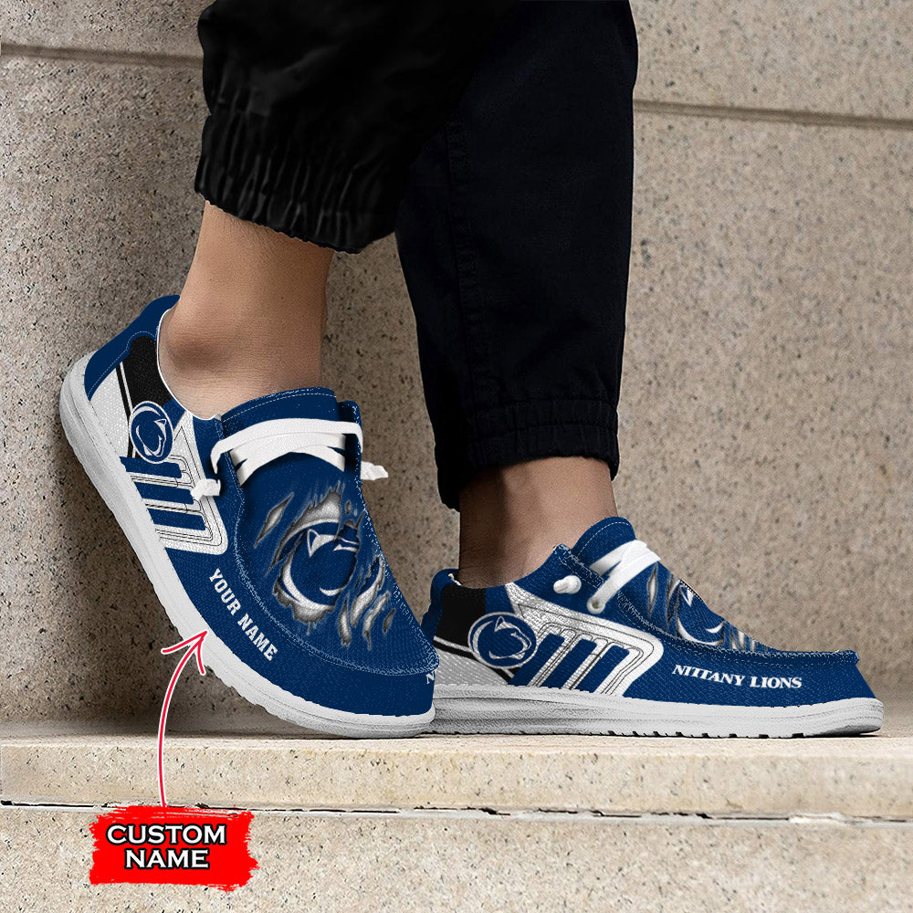 NCAA Penn State Nittany Lions Custom Name Hey Dude Shoes 07 M7