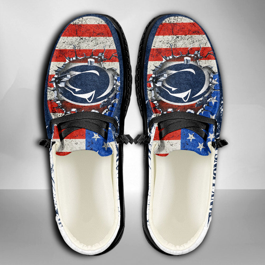 NCAA Penn State Nittany Lions Custom Name Hey Dude Shoes 07 M79