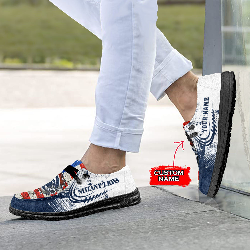 NCAA Penn State Nittany Lions Custom Name Hey Dude Shoes 07 M79