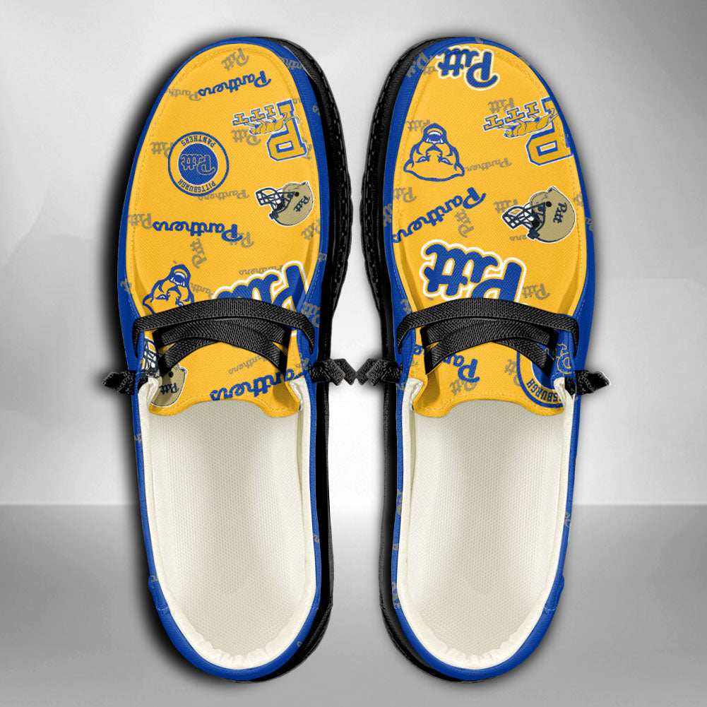 NCAA Pittsburgh Panthers Custom Name Hey Dude Shoes 02 M12