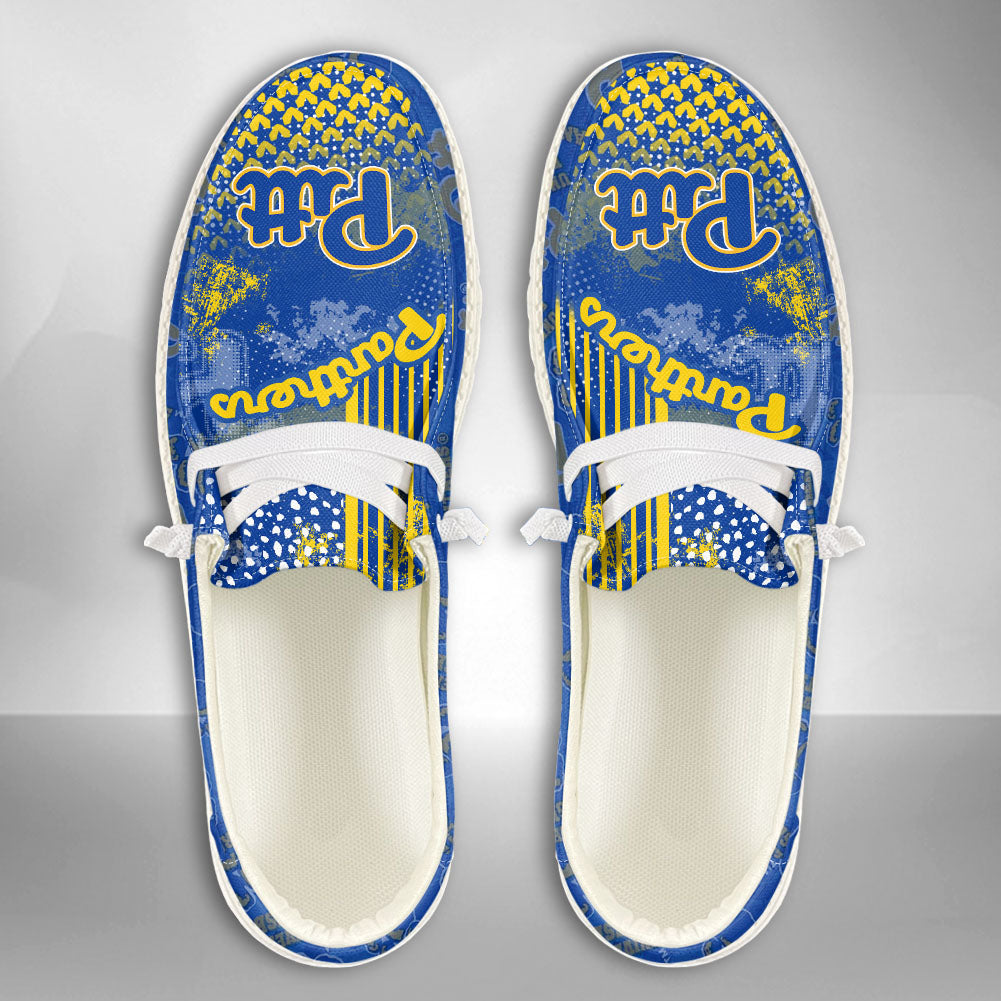 NCAA Pittsburgh Panthers Custom Name Hey Dude Shoes 03 M7
