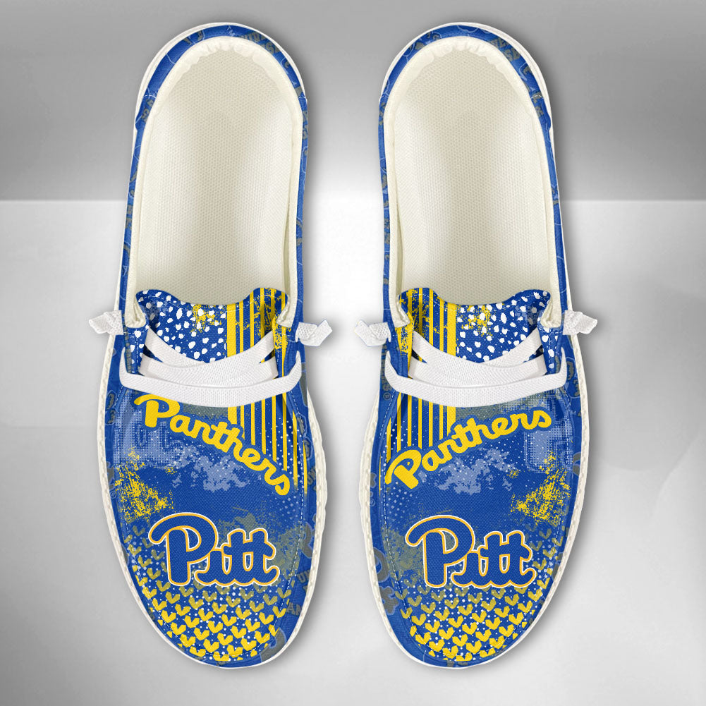 NCAA Pittsburgh Panthers Custom Name Hey Dude Shoes 03 M7