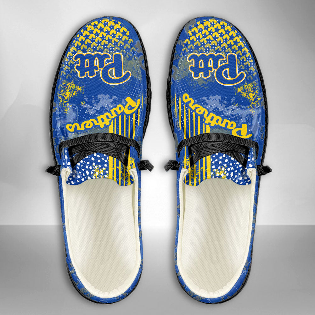 NCAA Pittsburgh Panthers Custom Name Hey Dude Shoes 03 M7