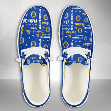 NCAA Pittsburgh Panthers Custom Name Hey Dude Shoes 04 M12
