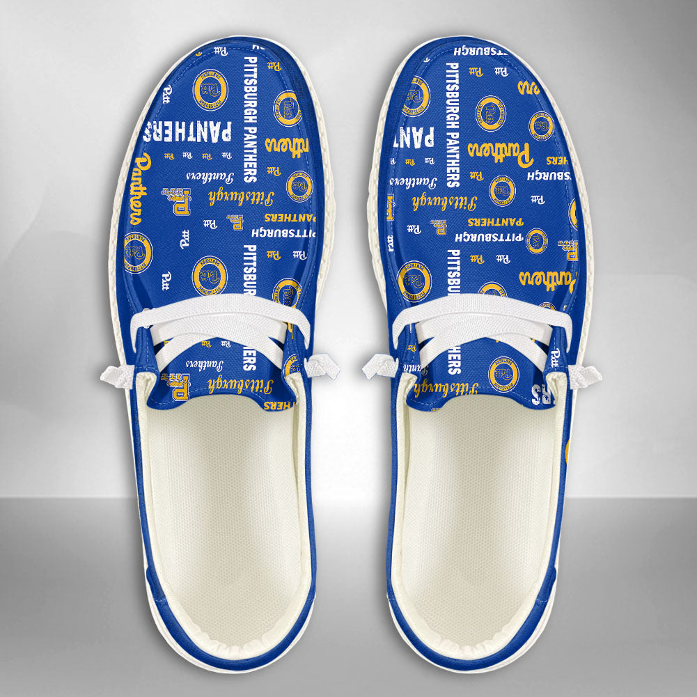 NCAA Pittsburgh Panthers Custom Name Hey Dude Shoes 04 M7