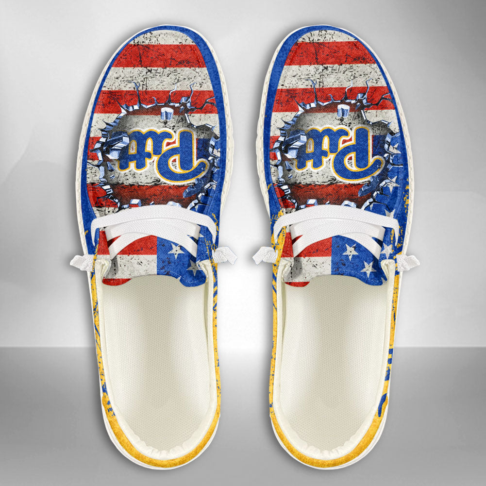NCAA Pittsburgh Panthers Custom Name Hey Dude Shoes 07 M79
