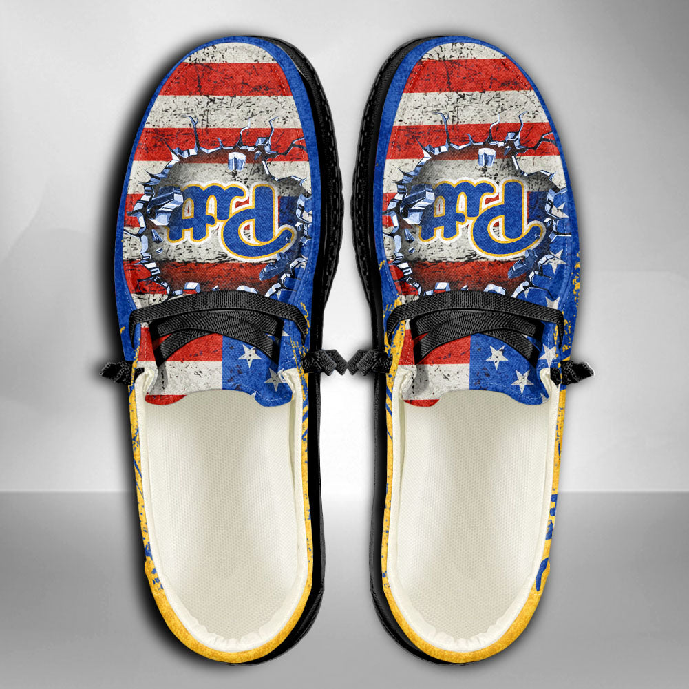 NCAA Pittsburgh Panthers Custom Name Hey Dude Shoes 07 M79