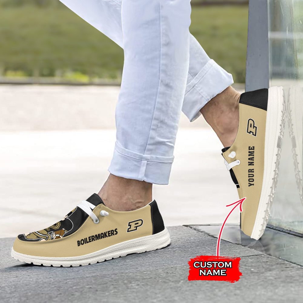 NCAA Purdue Boilermakers - Custom Name Hey Dude Shoes 02