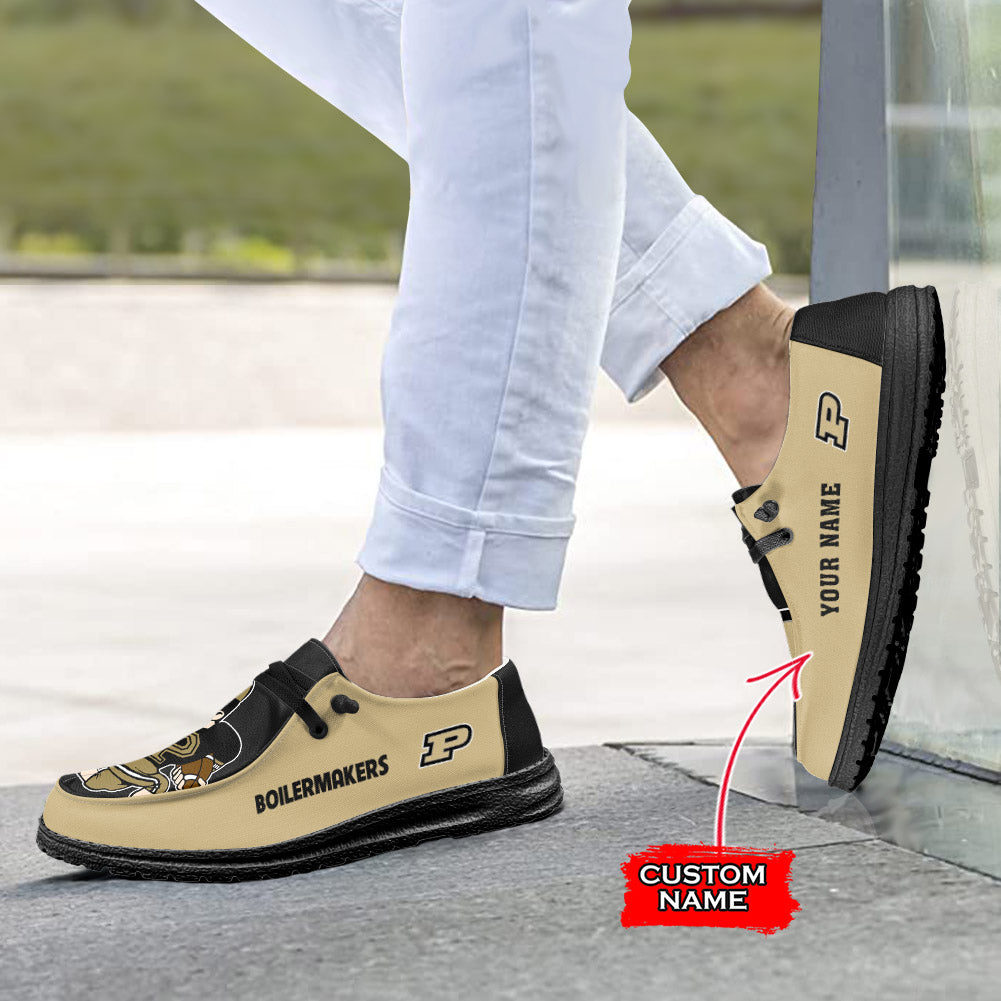NCAA Purdue Boilermakers - Custom Name Hey Dude Shoes 02