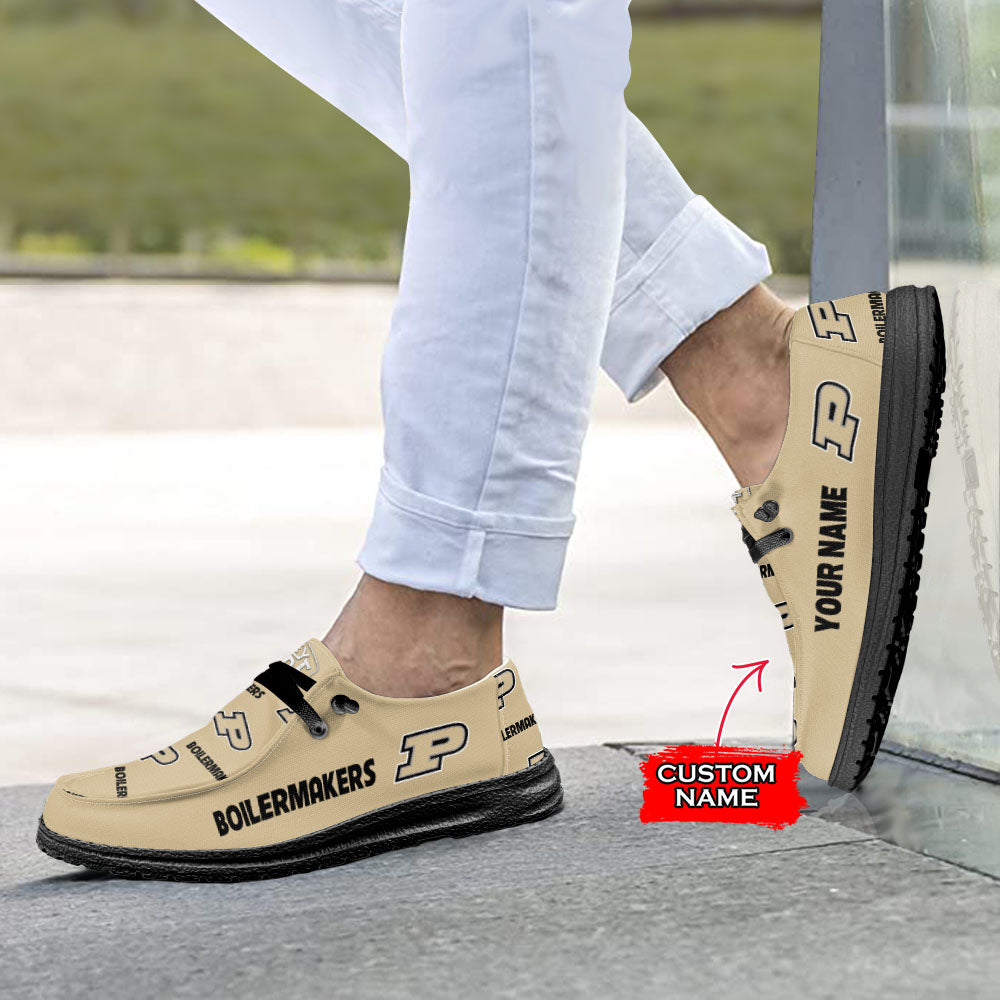 NCAA Purdue Boilermakers - Custom Name Hey Dude Shoes 02